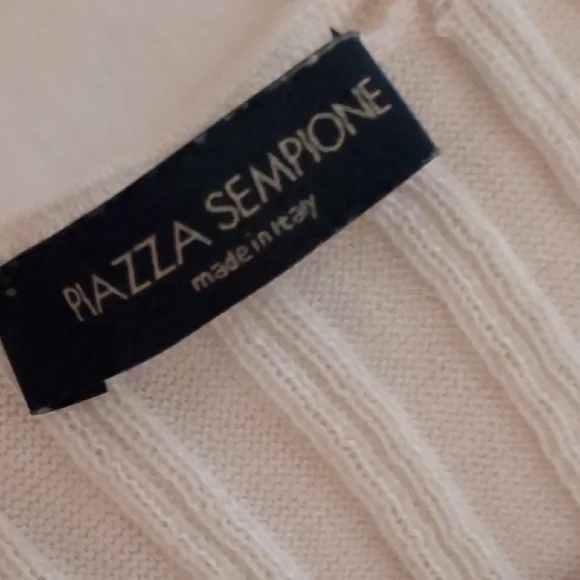 Piazza Sempione White Knit Sleeveless Dress - Picture 2 of 8